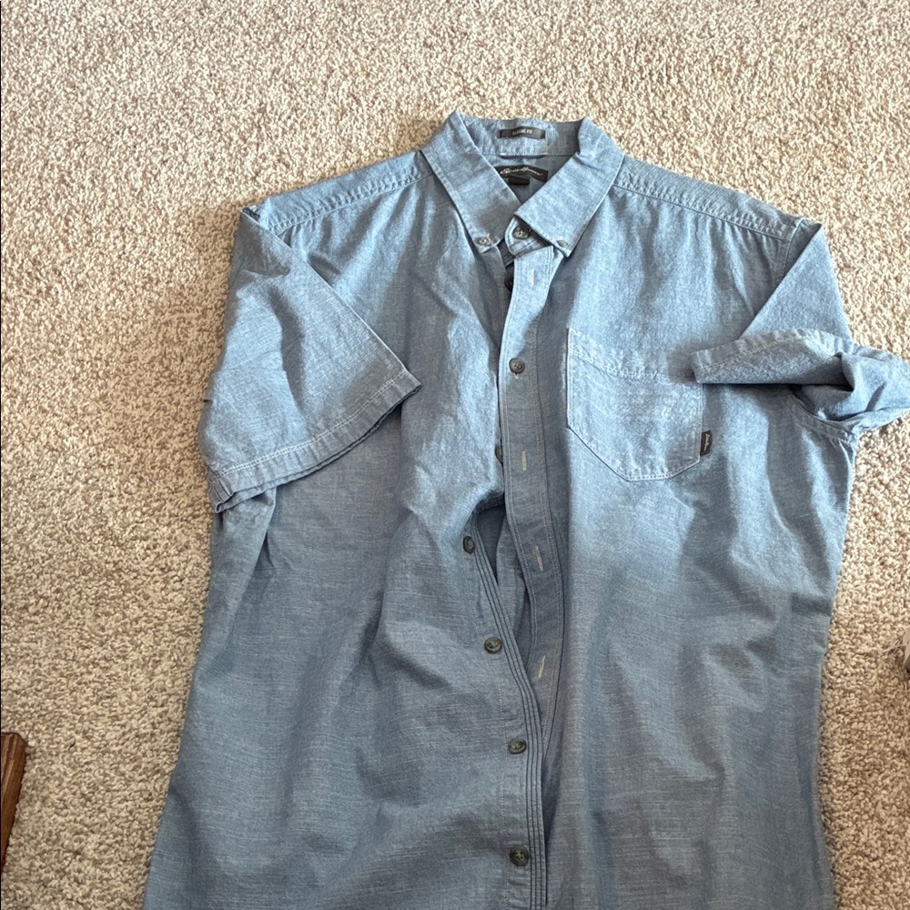 Eddie Bauer Light Blue Casual Button-Down Shirt